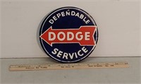 SSP Dodge Service sign 6" round