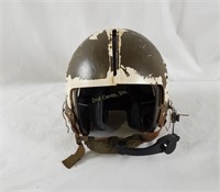 Vintage Army Airforce Fighter Pilot Helmet W/ Mic