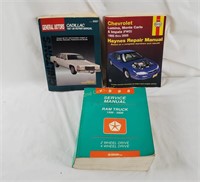 3 Automotive Repair Manuals Cadillac Ram Chevy