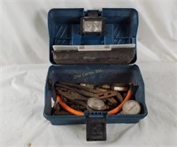 Toolbox W/ Wrenches, Pressure Gauges & Fittings