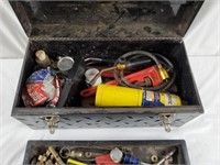 Metal Toolbox W/ Welding Torch, Supplies & Tools