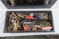 Metal Toolbox W/ Welding Torch, Supplies & Tools