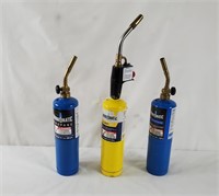 Lot Of 3 Bernzomatic Propane Hand Torches