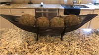 Decor, 36” Long Boat Style wood with 5” Round