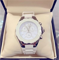 White Michele swiss made jelly watch in box