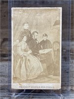 President Abraham Lincoln & Family Photo CDV CARD