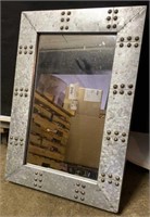 Galvanized Nailhead Aluminum Mirror -#2