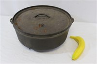 Vintage Cast Iron Footed Dutch Oven