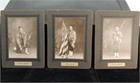 3 US Civil War Zouave Soldier Cabinet card photos