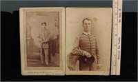 2 Cabinet Card Photos Civil War Soldiers