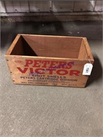 PETERS VICTOR SHOT SHELLS WOOD BOX