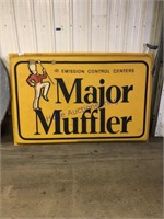 MAJOR MUFFLER PLASTIC SIGN, 4 FT X 6 FT