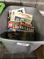 GRAY TUB--RAILROAD, HOT ROD MAGAZINES AND OTHERS