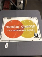 MASTER CARD TIN SIGN,18 X 26", TWO-SIDED