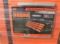 TMG 10' Workbench - 20 drawers