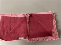 Sears Roebuck and Co Drylon Pink & Red Towel Pair