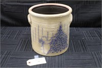 1 Gallon Holiday Crock Bear & Tree