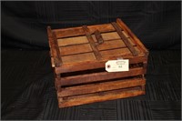 Wooden Egg Crate and Lid