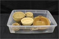 Lot of Yellow Ware Food Molds & Casseroles