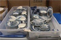Large Set of Currier & Ives Dinnerware Set