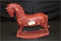 Red Wooden Rocking Horse