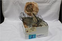 Wire basket & Wire had display w/ plastic Eggs