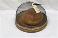 Wooden Bread Board, Fake Bread & Mesh Cover