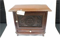 Small pie safe style cabinet & drawer