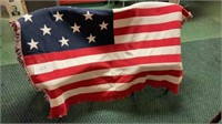 15 Star American Flag Throw Blanket Approx 3x5