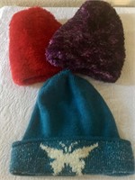 Lot of three beautiful woven hats