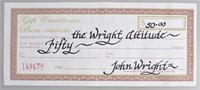 $50 Gift Certificate - The Wright Attitude