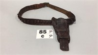 LEATHER HOLSTER AND AMMO BELT-PRENTICE OLIVE