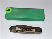 HEN & ROOSTER CANOE DOUBLE BLADED KNIFE WITH