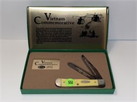 CASE XX VIETNAM COMMEMORATIVE 2 BLADED KNIFE WITH