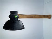 UNMARKED BROAD AXE WITH HANDLE