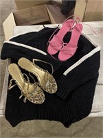Womens Victoria Secret Sweater, and Shoes Lot