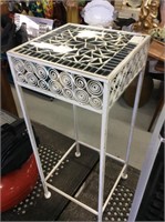 Mirrored outdoor side table