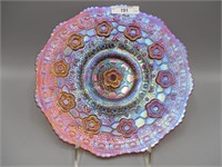Fenton 9" Elec Purple Captive Rose Plate -