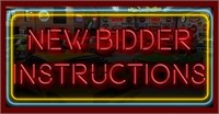 NEW BIDDER INSTRUCTIONS