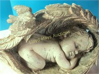 Sleeping Baby Resin Composite Shelf Sitter