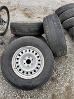 4PC 6 LUG WHEELS AND USED TIRES