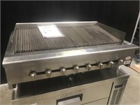 2016 Omcan 4' Charbroiler - New Missing Crumb Tray