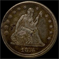 1876 Seated Liberty Quarter ABOUT UNCIRCULATED