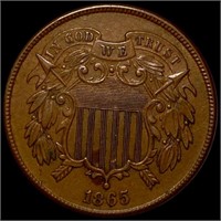 1865 Two Cent Piece CLOSELY UNC