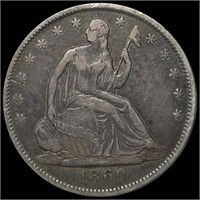1860-O Seated Half Dollar LIGHTLY CIRCULATED