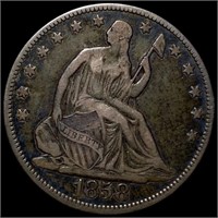 1858 Seated Half Dollar NEARLY UNCIRCULATED