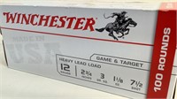 (100) Winchester Game & Target 12 GA Shotgun Ammo