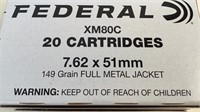 (2 times the bid) Federal XM80C 7.62x51mm Ammo