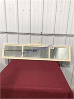 3-SECTION MIRROR, 12 X 51.5", AGE CRACKS/ CHIPS