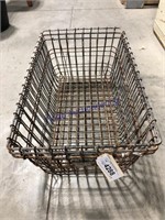 3 NUMBERED WIRE BASKETS, RUSTED